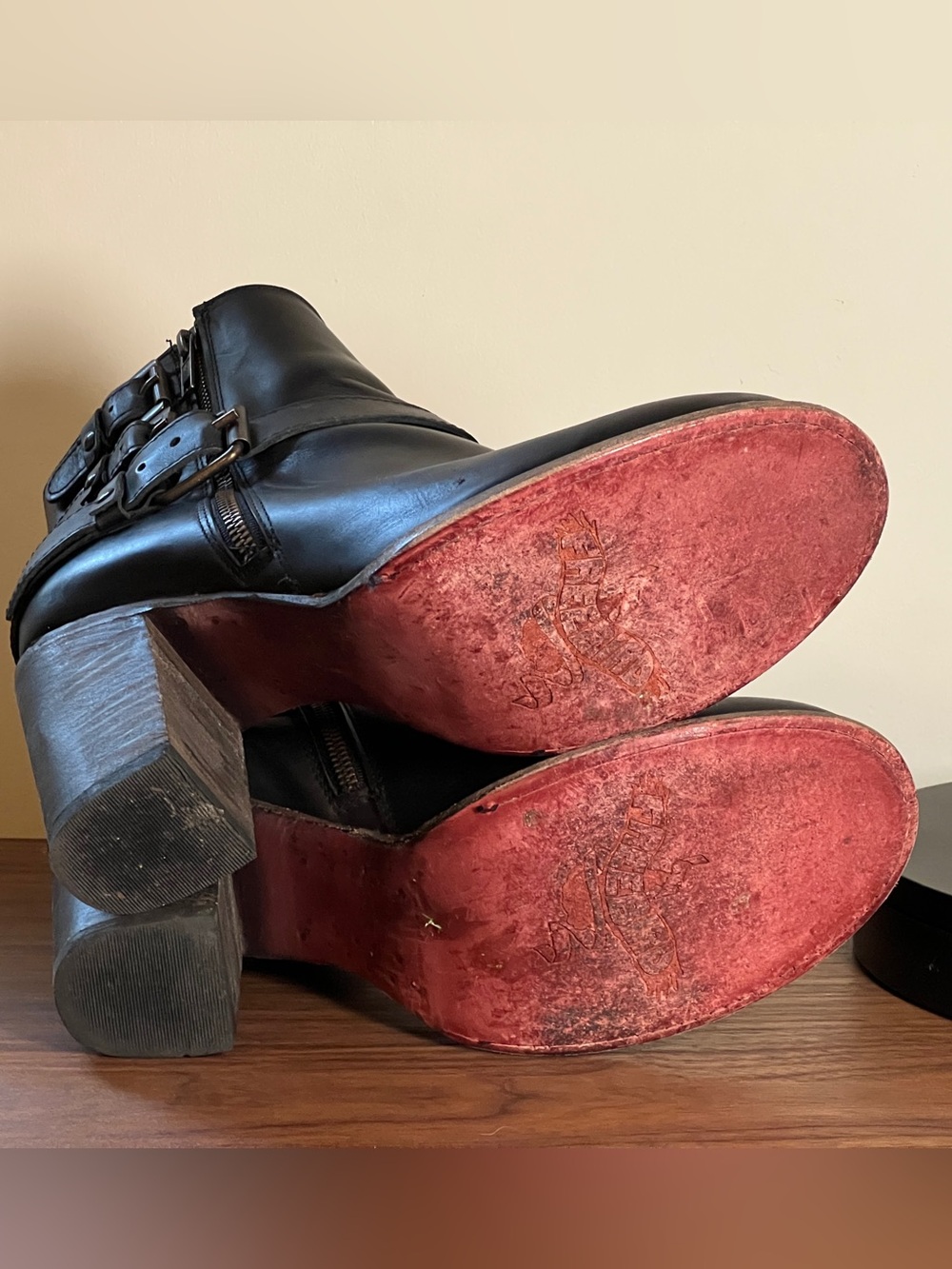 Freebird Bolo Leather Buckle Heeled Boots - US 12 - Picture 11 of 12